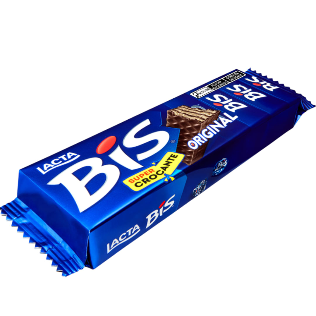Lacta Bis Wafer Chocolate ao Leite 100,8g Caixa 16 Unidades